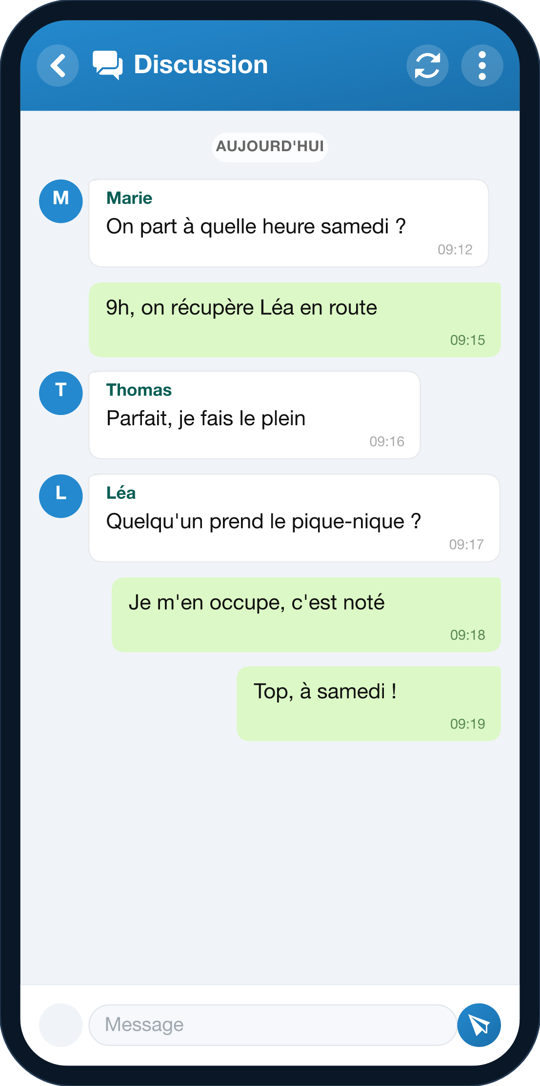 Schermata Chat di YouTim